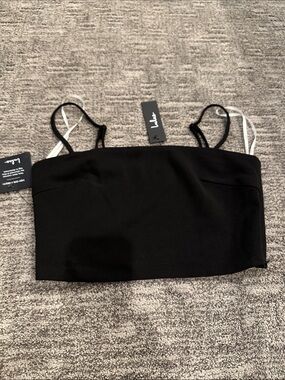 Lulu's Black Spaghetti Strap Crop Camisole